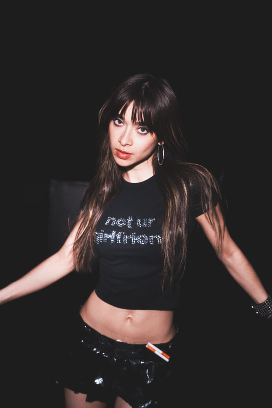 not ur girlfriend rhinestone Baby Tee